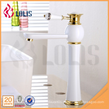 Quality sanitary ware tall white painting bathroom mixer basin faucet